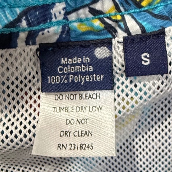 Vineyard Vines Men's Swim Trunks Shorts Board Shorts Fish Floral Print Size S - Picture 6 of 7